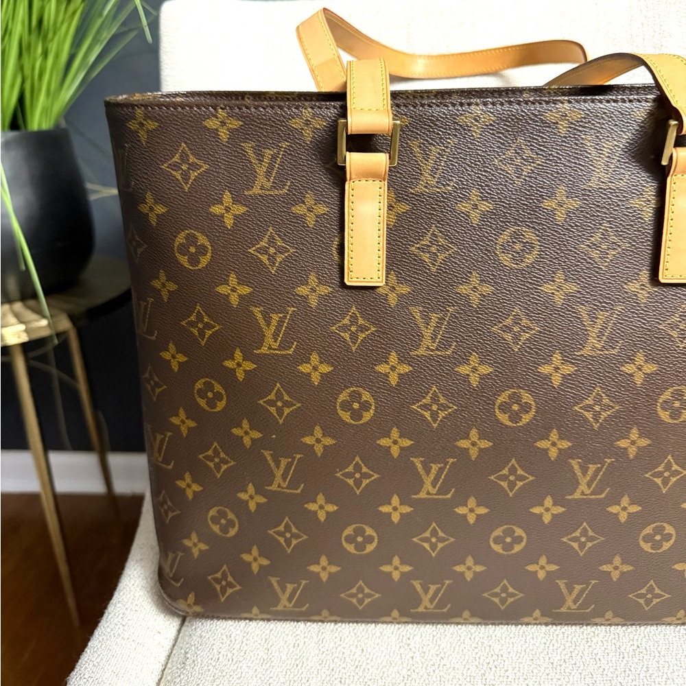 Authentic Louis Vuitton Luco tote bag M51155 brown monogram LV canvas large - Picture 6 of 16